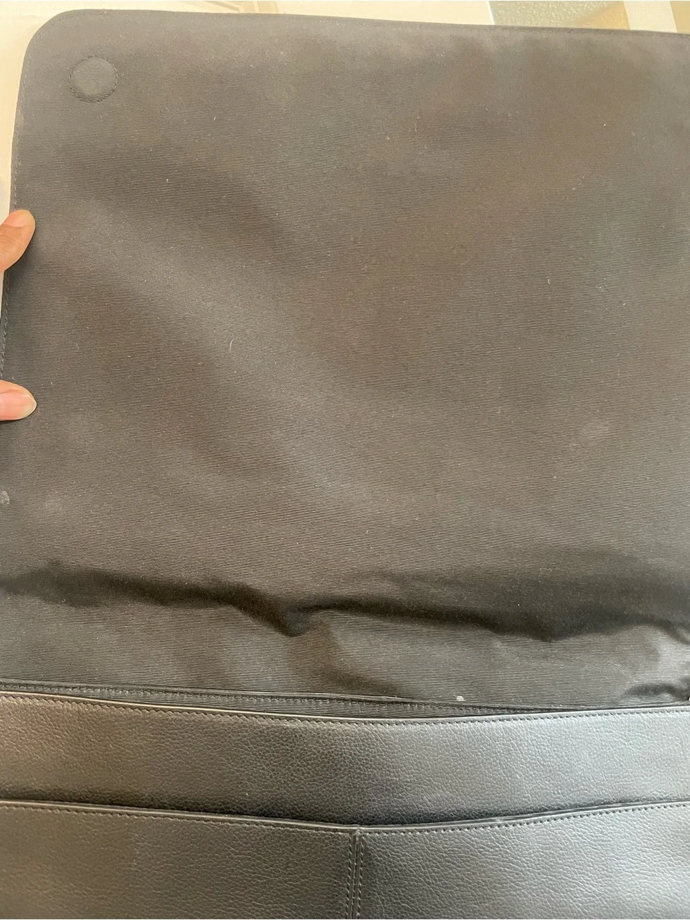 Coach Houston Black Pebbled Leather Messenger Bag